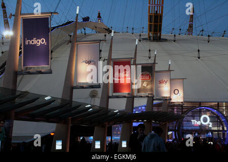 Esterno in corrispondenza dell'O2 per ATP World Tour Finals di Londra - Inghilterra Foto Stock