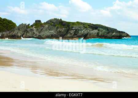 Horseshoe Bay Beach in Bermuda Foto Stock