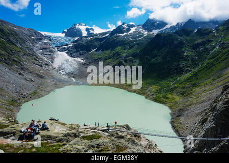 L'Europa, la Svizzera, il Cantone di Berna, Triftbruke, Trift bridge Foto Stock