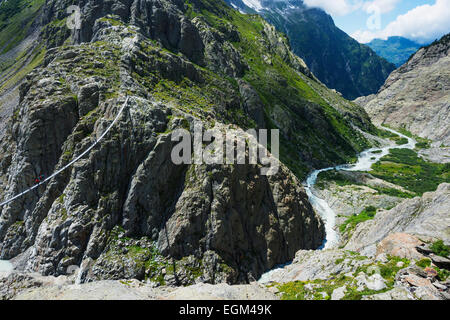 L'Europa, la Svizzera, il Cantone di Berna, Triftbruke, Trift bridge Foto Stock