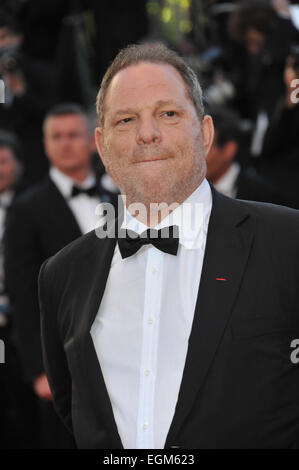 CANNES, Francia - 23 Maggio 2013: Harvey Weinstein alla premiere di 'L'immigrato" al 66° Festival di Cannes. Foto Stock