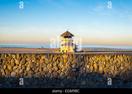 Stazione bagnino edificio su Coronado Central Beach. Coronado, California, Stati Uniti. Foto Stock