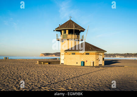 Stazione bagnino edificio su Coronado Central Beach. Coronado, California, Stati Uniti. Foto Stock