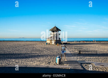 Stazione bagnino edificio su Coronado Central Beach. Coronado, California, Stati Uniti. Foto Stock