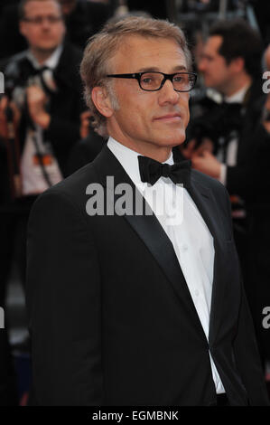 CANNES, Francia - 19 Maggio 2013: Christoph Waltz al gala screening per 'Inside Llewyn Davis' in concorso al 66° Festival di Cannes. Foto Stock