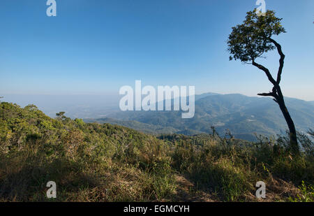 Vista della Valle di Mae Sa da Mong lunga nel Mon marmellata, Chiang Mai, Thailandia Foto Stock