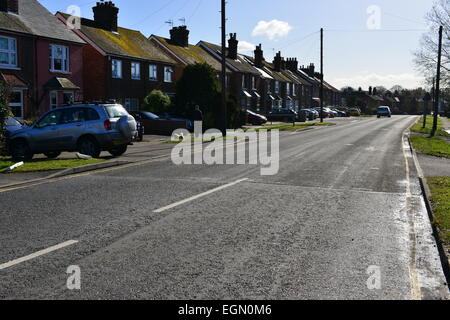 Una strada vittoriana a Horley ,Surrey. Foto Stock