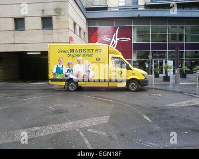 Morrisons home delivery van Foto Stock