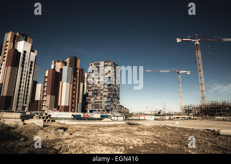 Expo 2015 i siti di costruzione Foto Stock