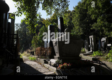 Cimitero ebraico a Varsavia, Polonia Foto Stock