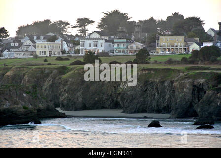 Vista panoramica di Mendocino California nel nord Californoia Foto Stock