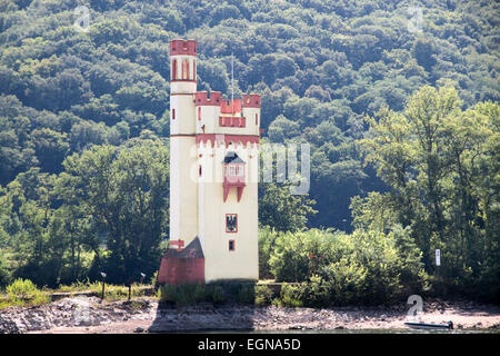 Torre di Bingen nella valle del medio Reno, Germania Foto Stock