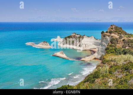 Cape Drastis a Corfù, Grecia Foto Stock