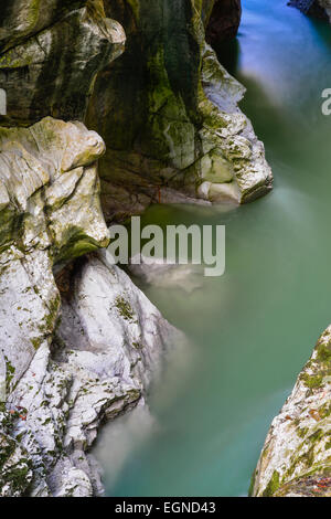 Canali, Lammerklamm gorge, Lammeröfen, Fiume Lammer, Tennen montagne, Scheffau, Lammer Valley, Tennengau, Salisburgo, Austria Foto Stock