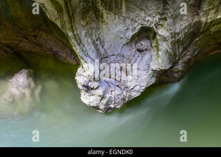 Canali, Lammerklamm gorge, Lammeröfen, Fiume Lammer, Tennen montagne, Scheffau, Lammer Valley, Tennengau, Salisburgo, Austria Foto Stock