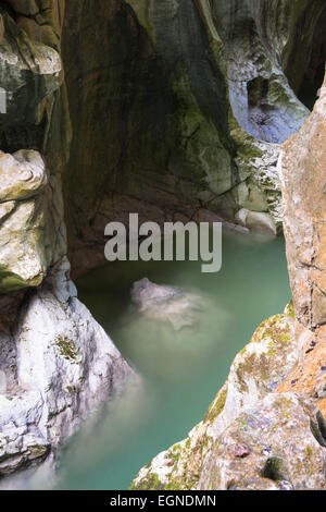 Canali, Lammerklamm gorge, Lammeröfen, Fiume Lammer, Tennen montagne, Scheffau, Lammer Valley, Tennengau, Salisburgo, Austria Foto Stock