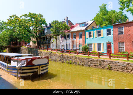 Chesapeake e Ohio Canal Parco nazionale storico di Georgetown a Washington DC Foto Stock