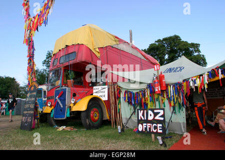 Ufficio Kidz,campo Kidz, festival di Glastonbury, Pilton, Somerset, Regno Unito - 29 giugno 2003. Foto Stock