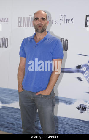 Luis Tosar assiste " El Nino' photocall a Hesperia Hotel il 26 agosto 2014 a Madrid, Spagna Con: Luis Tosar dove: Madrid, Spagna Quando: 26 Ago 2014 Foto Stock