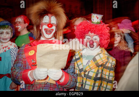 Chiesa di Inghilterra servizio per i clown. Foto Stock