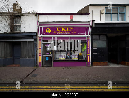 Kent, Regno Unito. 28 Feb, 2015. Ufficio UKIP a Ramsgate Credito: Guy Corbishley/Alamy Live News Foto Stock