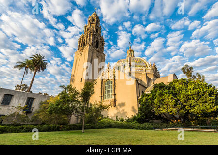 La California la cupola e la torre della California. Balboa Park, San Diego, California, USA. Foto Stock
