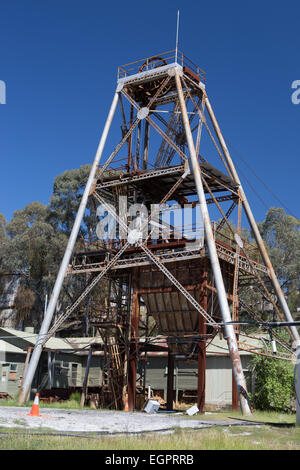 Una storica miniera d'oro in Chewton, Victoria, Australia Foto Stock