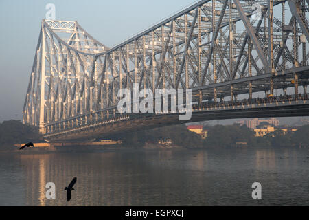 Quella di Howrah Bridge Kolkata Foto Stock