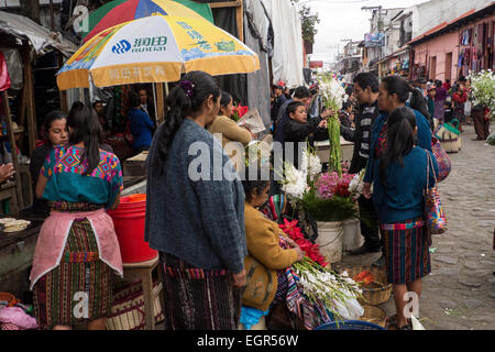 Festival colorati di Santo Tomas, patrono di Chichicastenago, Guatemala Foto Stock