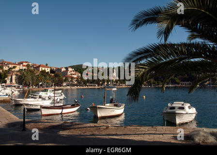 Croazia; porto CAVTAT Harbour Foto Stock