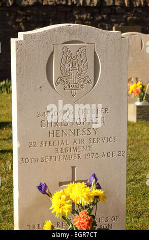 Special Air Service Regiment la SAS di mantenere un cimitero presso il St Martins chiesa in Hereford REGNO UNITO PER compagni caduti Foto Stock