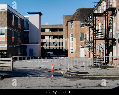 La collina di argento area centrale Winchester è oggetto di una pianificazione principale controversia sulle proposte per la sua riconversione. Foto Stock