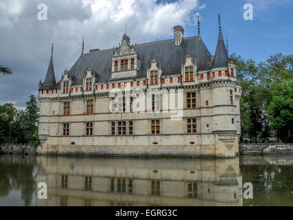 Valle della Loira Castello di Azay Le Rideau Foto Stock