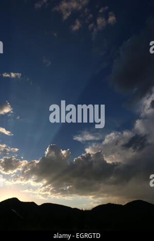 Tramonto su vette Colorado Foto Stock