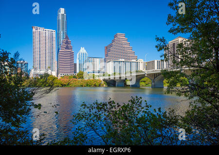 Austin è la capitale del Texas e la sede della Contea di Travis. Foto Stock