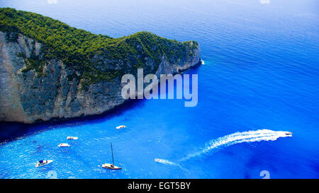 Navagio Beach - Shipwreck, Zante Island, Grecia. Le spiagge più belle del mondo. Foto Stock