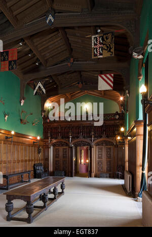 Sala principale a Newstead Abbey, Nottinghamshire, England, Regno Unito Foto Stock