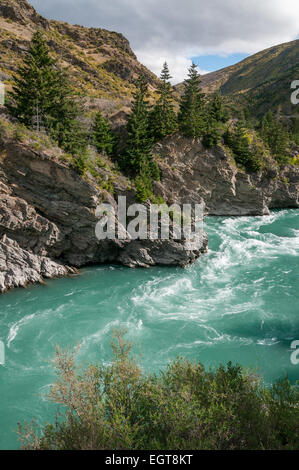 Roaring Meg in Kawarau River, Otago, South Island, in Nuova Zelanda. Foto Stock