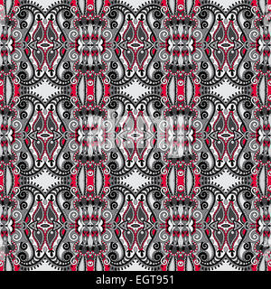 Autentica seamless floral pattern geometrico, etnico ucraino ba Foto Stock