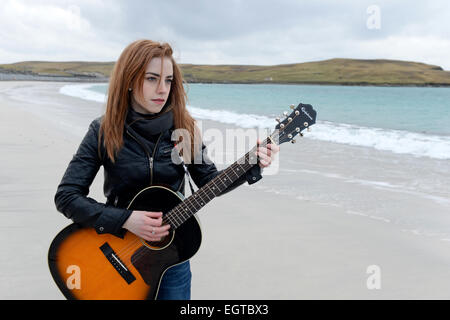 Lisa Ward Shetland musicista che è apparso su la voce BBC Foto Stock