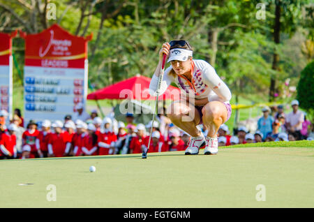 Chonburi, Thailandia. 1 Marzo, 2015. Sandra Gal di Germania in Honda LPGA Thailandia 2015 al Siam Country Club, Pattaya antico corso il 1 marzo 2015 in Chonburi, Thailandia. Credito: Chatchai Somwat/Alamy Live News Foto Stock