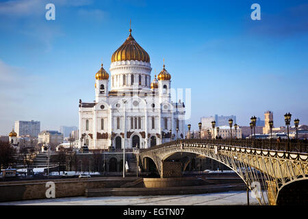 La Cattedrale di Cristo Salvatore - la principale cattedrale della Chiesa Russa di Mosca. Foto Stock