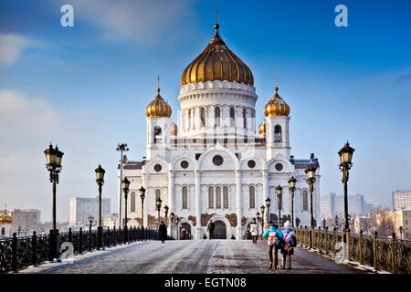 La Cattedrale di Cristo Salvatore - la principale cattedrale della Chiesa Russa di Mosca. Foto Stock