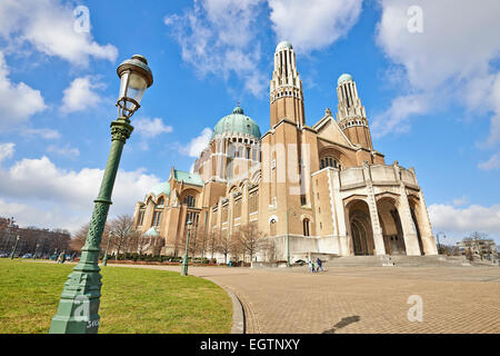 La basilica nazionale del Sacro Cuore a Koekelberg, Bruxelles, Belgio Foto Stock