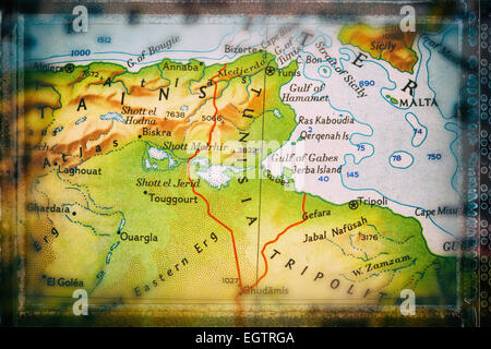 Traveler focalizzata sulla Tunisia Foto Stock