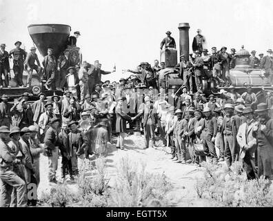 Il completamento della prima ferrovia transcontinentale, Utah, Stati Uniti d'America Foto Stock