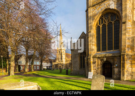 San Lorenzo è la Chiesa, Evesham, Distretto di Wychavon, Worcestershire, England, Regno Unito, Europa. Foto Stock