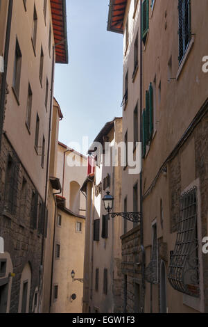 Firenze strette strade medievali, Italia Foto Stock