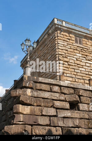 Palazzo Pitti frammento in Firenze, Italia Foto Stock