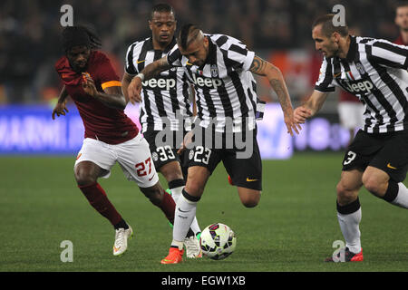 Roma, Italia. 2 Marzo, 2015. Calcio: CAMPIONATO ITALIANO SERIE A. 25° MATCH JUVENTUS ROMA in stadio olimpico nella città di Roma, Italia. Credito: marco iacobucci/Alamy Live News Foto Stock